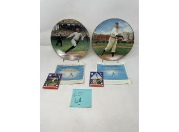 Collector Plates With COA Ty Cobb And Cy Young
