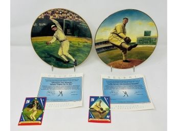 Collector Plates With COA Joe Jackson And Lefty Grove