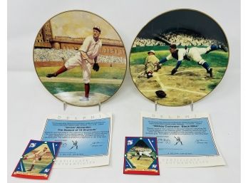 Collector Plates With COA Grover Alexander And Mickey Cochrane