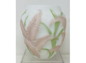 Frosted Glass Fern Vase