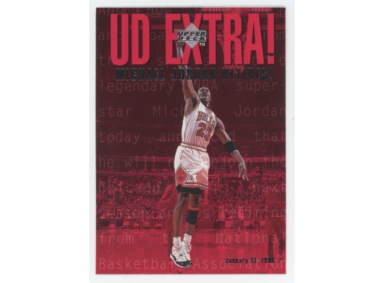 1999 UD Extra Michael Jordan Retires