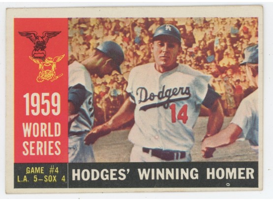 1960 Topps Gil Hodges WS Home Run