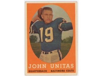 1958 Topps Johnny Unitas Second Year