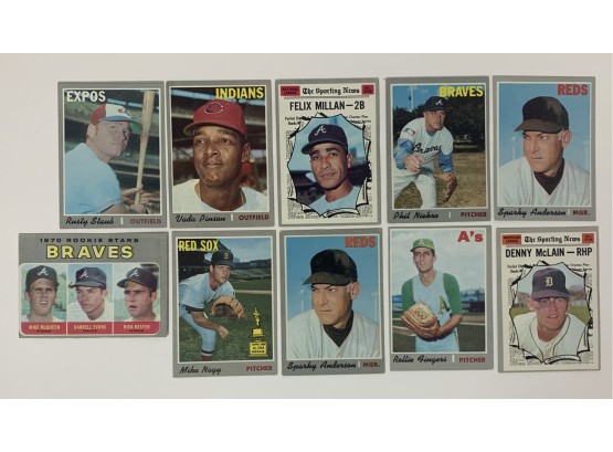 Lot Of (10) 1970 Topps Baseball Cards