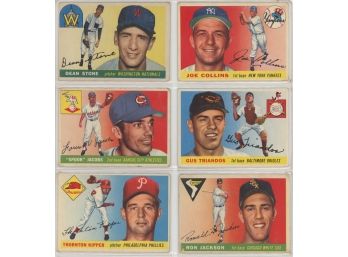 Lot Of (6) 1955 Topps Baseball Cards