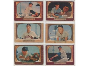 Lot Of (6) 1955 Bowman Baseball Cards