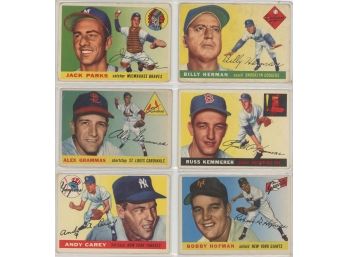 Lot Of (6) 1955 Topps Baseball Cards