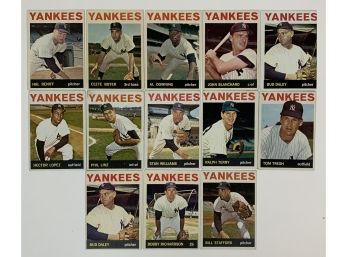Lot Of (13) 1964 Topps NY Yankees Cards