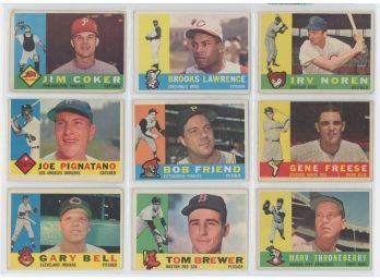 Lot Of (9) 1960 Topps Baseball Cards
