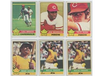 1976 Topps Baseball Stars Lot W/ Pete Rose