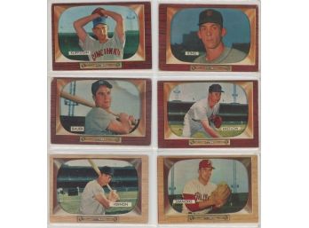 Lot Of (6) 1955 Bowman Baseball Cards