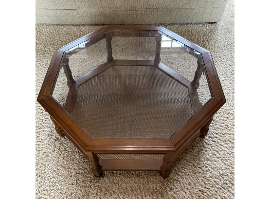 Faux Bamboo Octagon Coffee Table