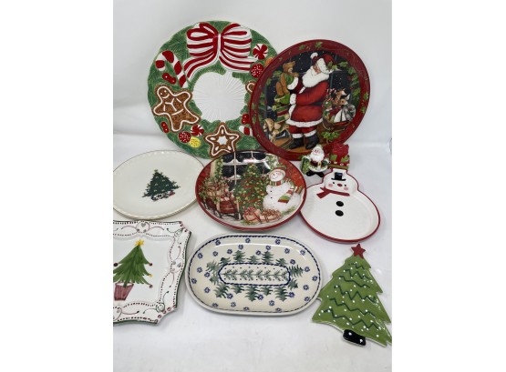Collection Of Christmas Plates - Various Brands