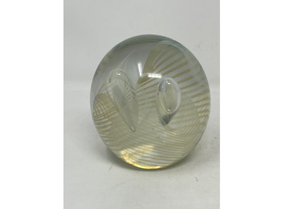 Art Glass Paperweight Signed And Dated