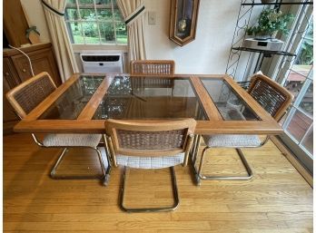 Beautiful Chromcraft Dining Table With 4 Cesca Style Chairs