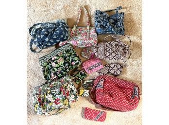 Vera Bradley Handbag And Accessory Lot Including Some Retired Pattern And Made In USA