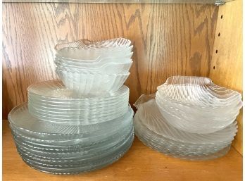 Large Lot Of Vintage Clear Glassware
