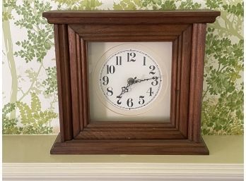 Vintage Electric Clock In Wooden Case