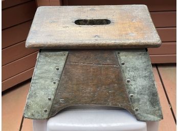 Antique Wooden Train Step Stool