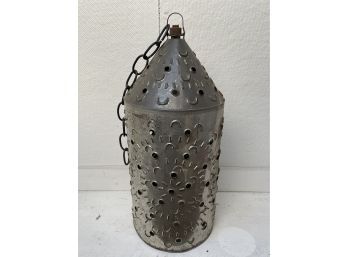 Punched Tin Hanging Light