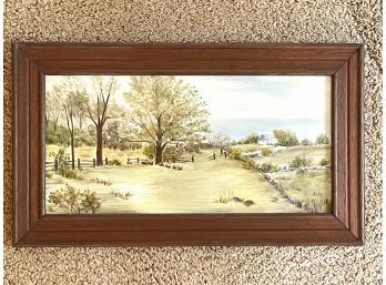 1970s Painting Of A Country Farm -signed Susie