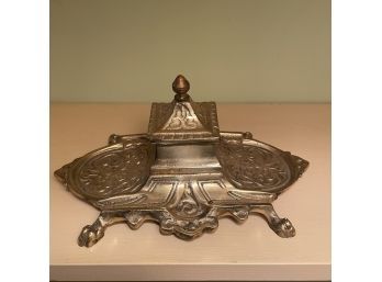 Beautiful Ornate Brass Inkwell - Andrea By Sadek