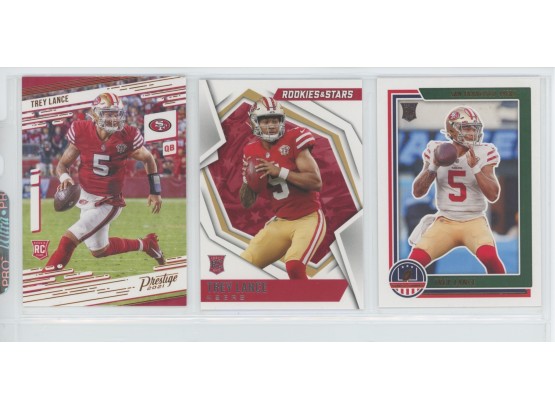 Lot Of (3) 2021 Trey Lance Rookie Cards