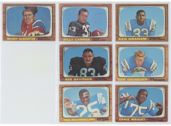 Lot Of (7) 1966 Topps Football Cards