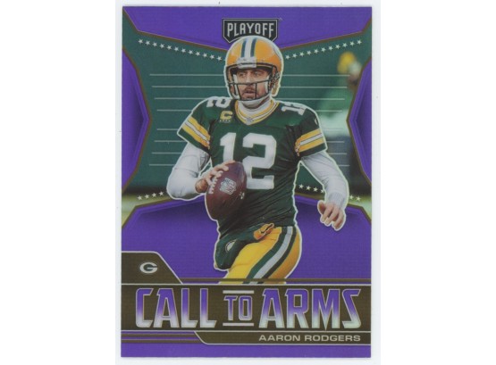2021 Playoff Call To Arms Purple Prizm Aaron Rodgers