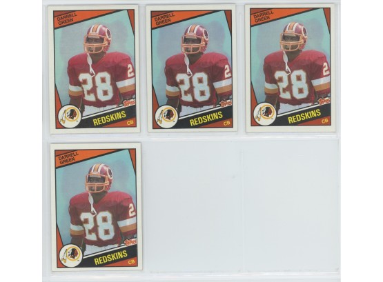 Lot Of (4) 1984 Topps Darrell Green Rookie Cards