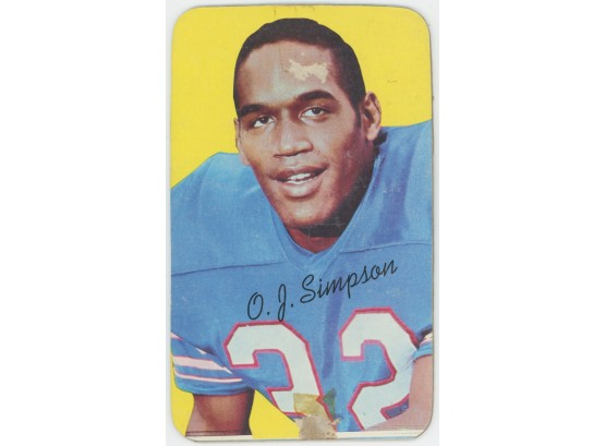1970 Topps Supers O.J. Simpson Rookie