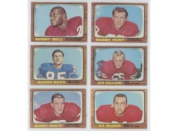 Lot Of (6) 1966 Topps Football Cards