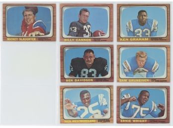 Lot Of (7) 1966 Topps Football Cards