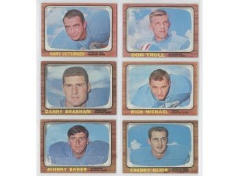 Lot Of (6) 1966 Topps Houston Oilers Football Cards