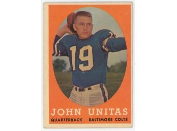 1958 Topps Johnny Unitas Second Year