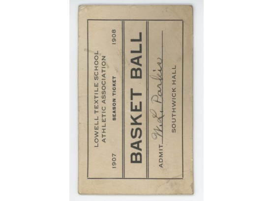 1907/08 Lowell, Massachusetts Basketball Schedule