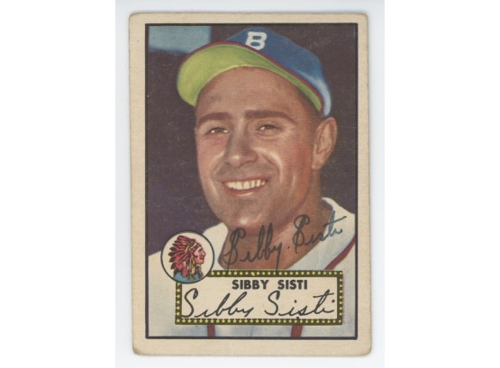 1952 Topps Sibby Sisti Autographed