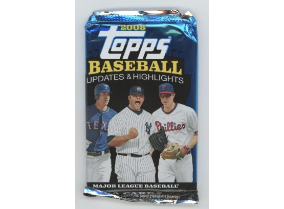 Factory Sealed 2008 Topps Update Baseball Pack (Clayton Kershaw/ Max Scherzer Rookies?)