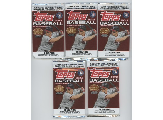 Lot Of (5) Factory Sealed 2012 Topps Update Baseball Packs (Bryce Harper Rookie?)