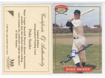 1994 Nabisco Duke Snider Autograph