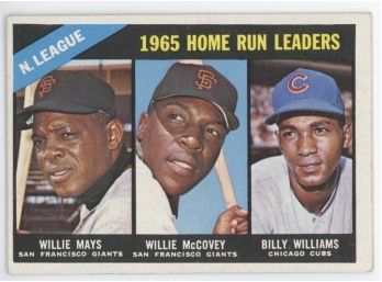 1966 Topps HR Leaders W/ Mays/ McCovey And Billy Williams