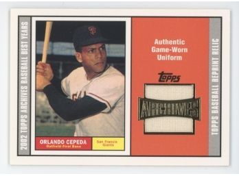 2002 Topps Archives Orlando Cepeda Game Work Relic