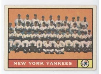 1961 Topps NY Yankees Team Card