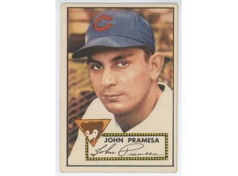 1952 Topps #105 John Pramesa