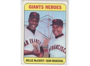 1969 Topps Giants Heroes W/ McCovey And Marichal