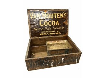 Antique Van Houtens Cocoa Crate Display