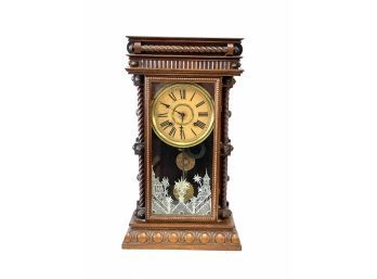 Antique Wm.L. Gilbert Clock Company 'Long Branch' Model Clock