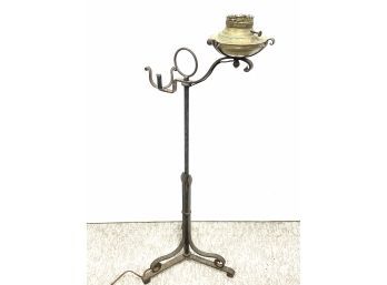 Antique Hand Forged Iron Floor Lamp
