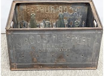 (rare) Pre Prohibition Jacob Ruppert Beer Crate With Bottles