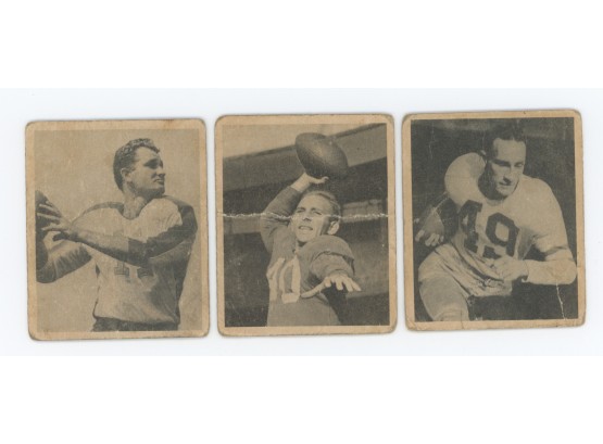 Lot Of (3) 1948 Bowman Football Cards